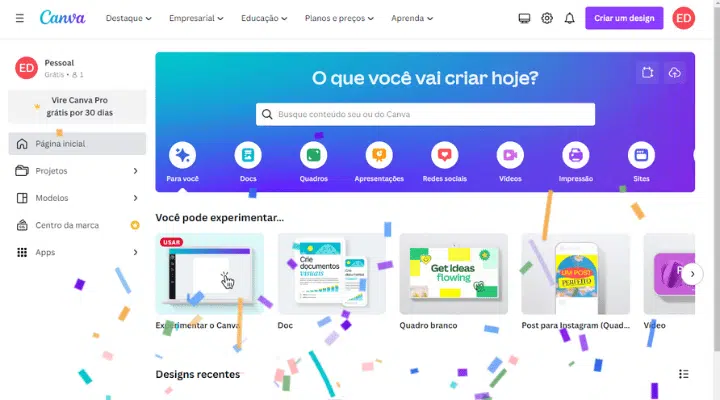 conta registrada no Canva online grátis