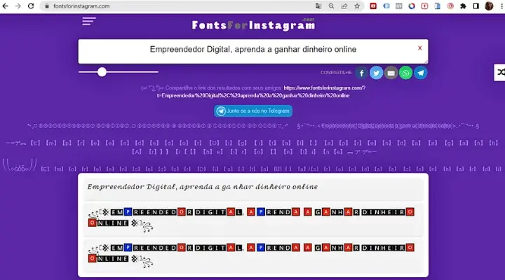 gerador de fontes para instagram - FontsforInstagram