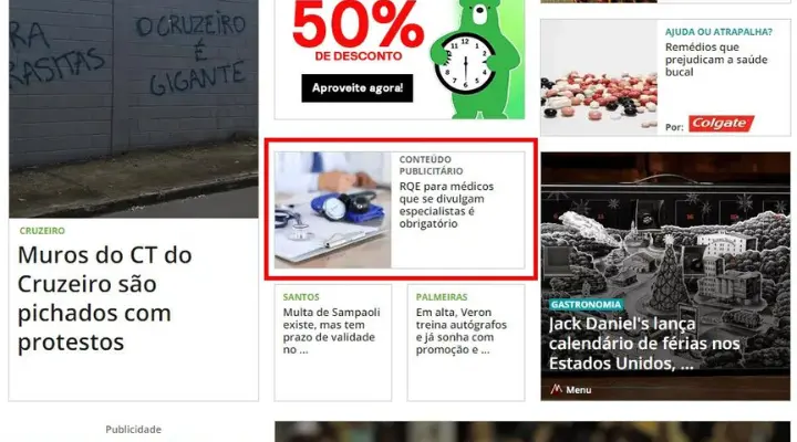 exemplo de Native Ads