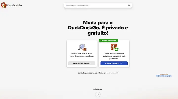 Buscador de sites DuckDuckGo