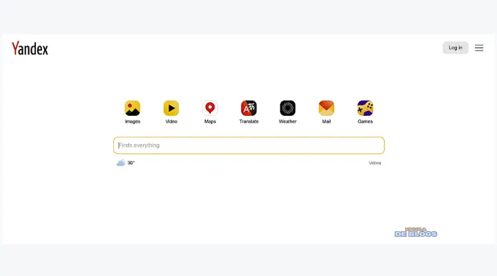 Buscador de sites Yandex