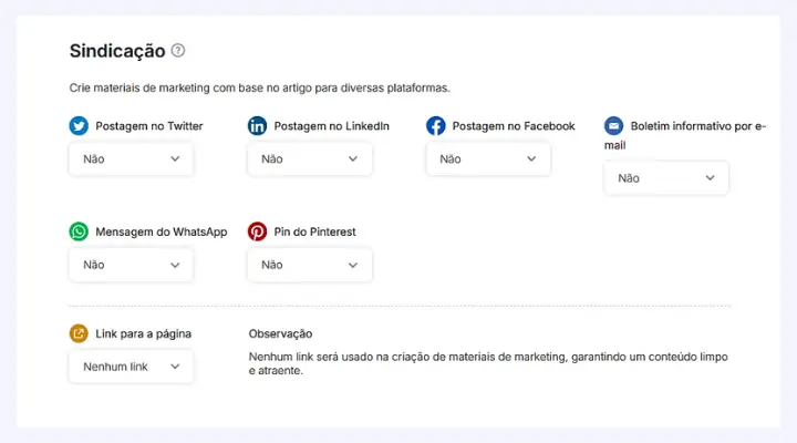 materiais de marketing com base no artigo